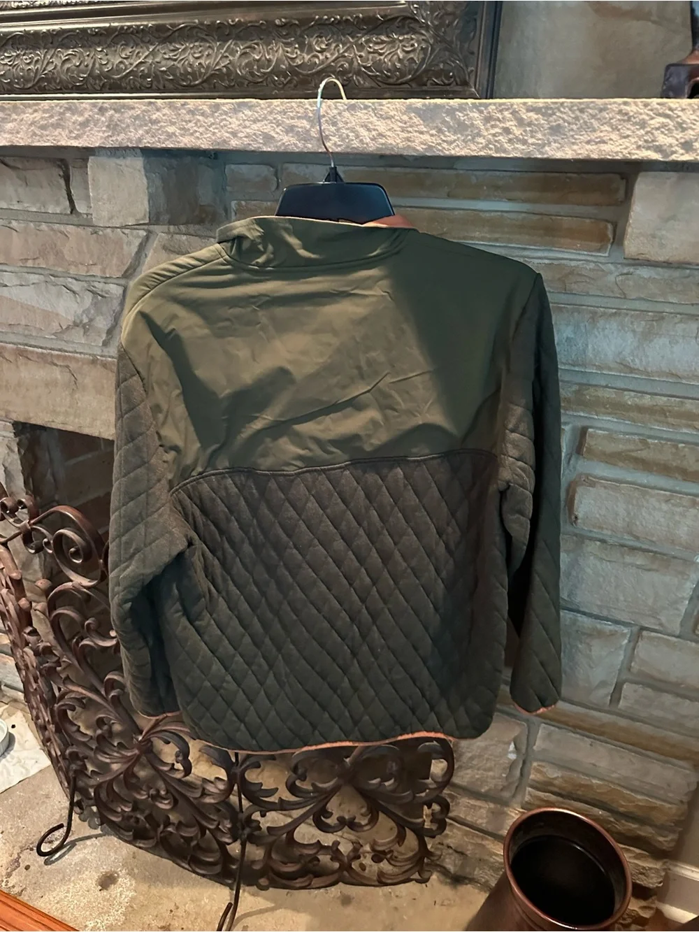 Southern Marsh hunters green and orange quarter zip pullover men’s size XL